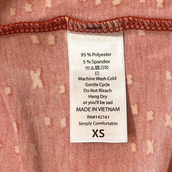 $5 ADD‎ ON with $15+ Bundle LuLaRoe Irma SS Hi-Low TShirt Tunic NWT  XS Reddish - Picture 5 of 9